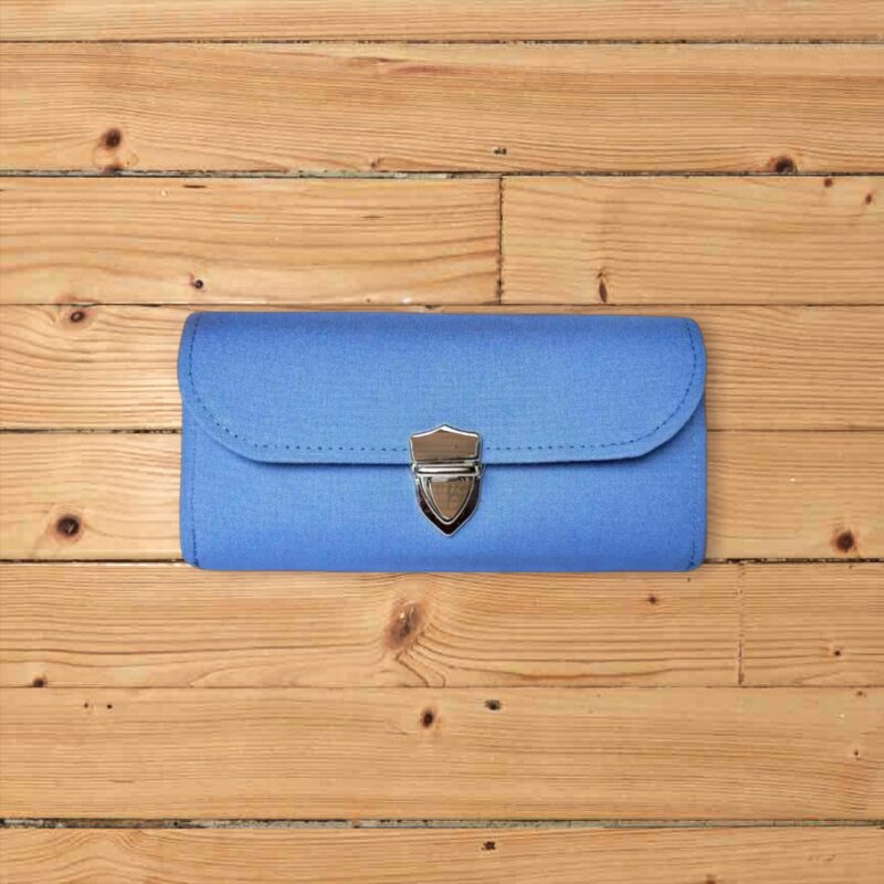 フラップ開閉型・家計やりくり財布・3費目管理用・スカイブルー