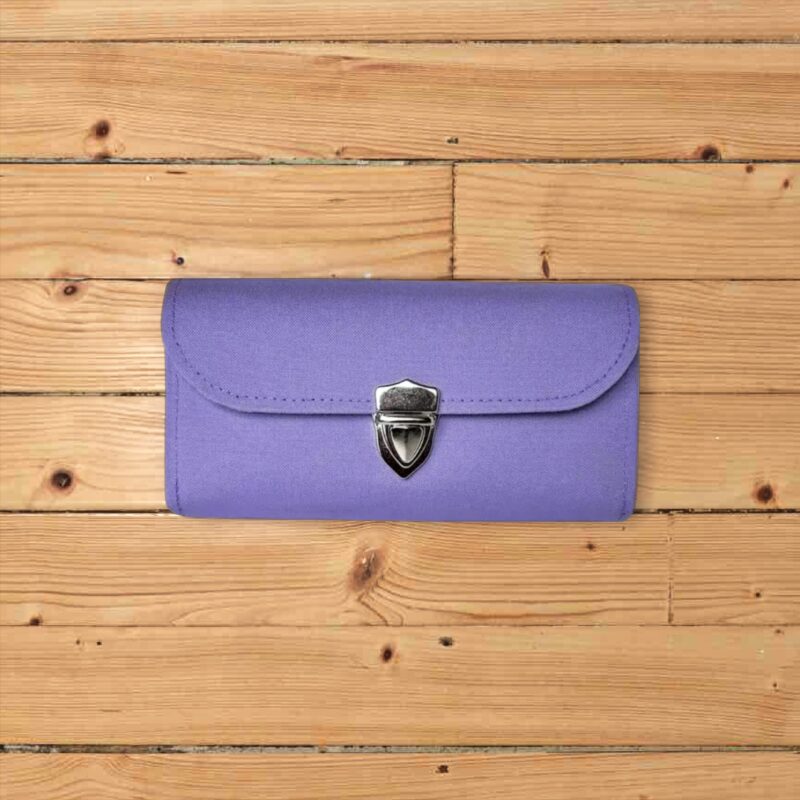 フラップ開閉型・家計やりくり財布・3費目管理用・ラベンダー