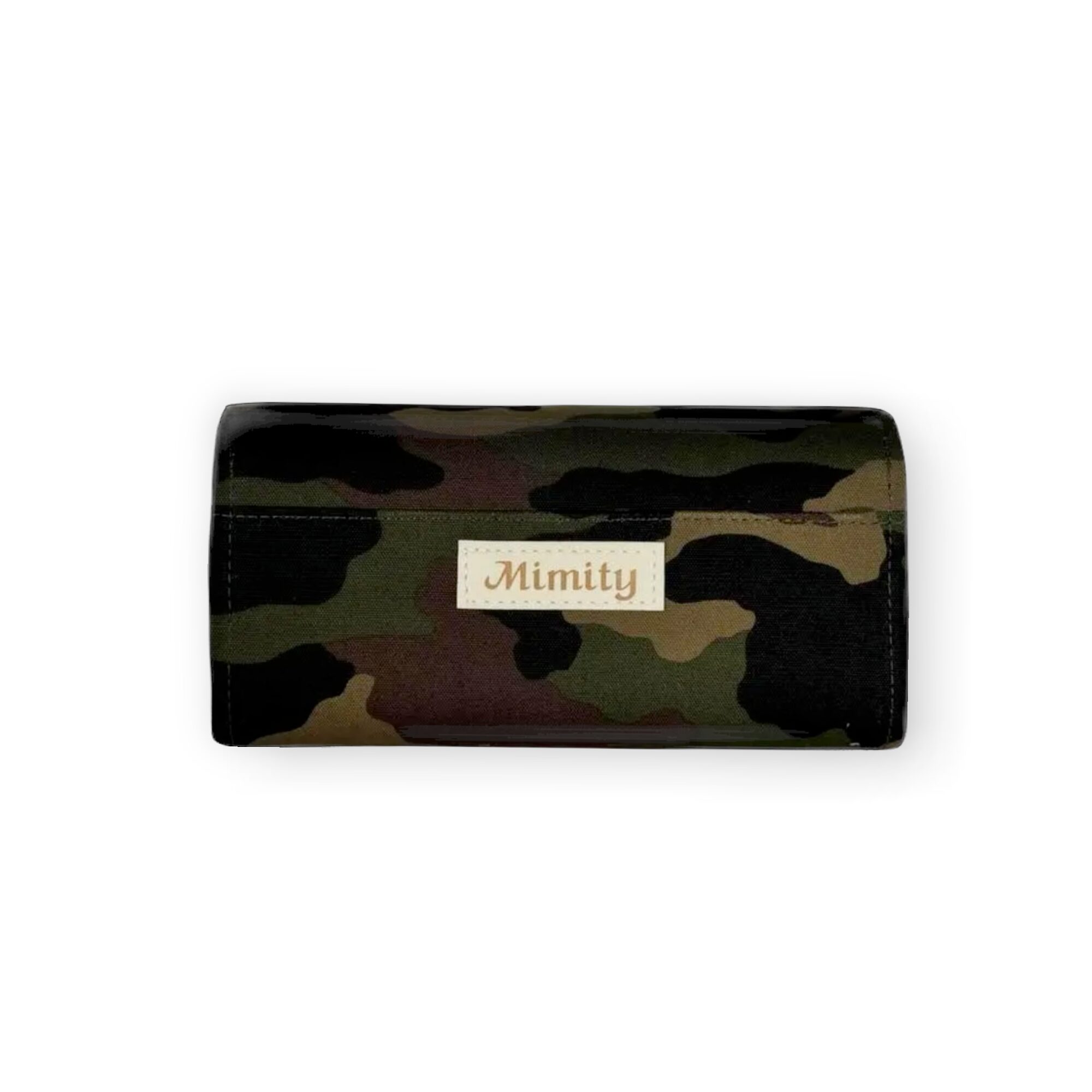 フラップ開閉型•家計やりくり財布•3費目管理用・迷彩柄・背面