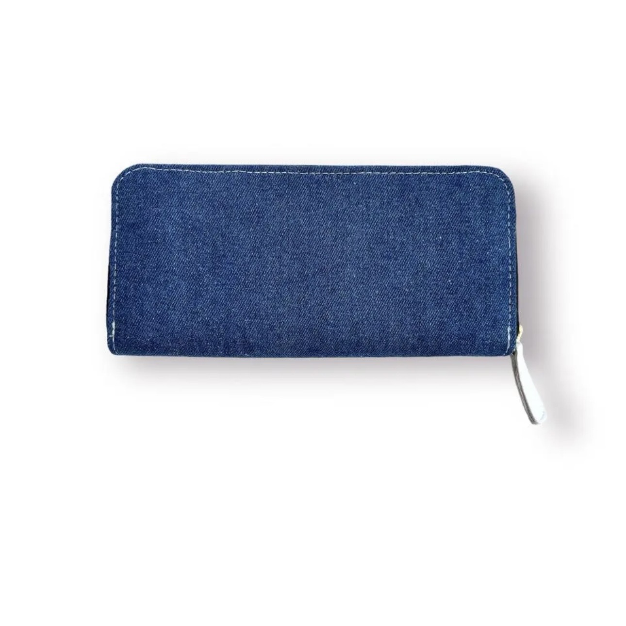 ラウンドファスナー型・家計やりくり財布・2費目管理用・デニム・背面