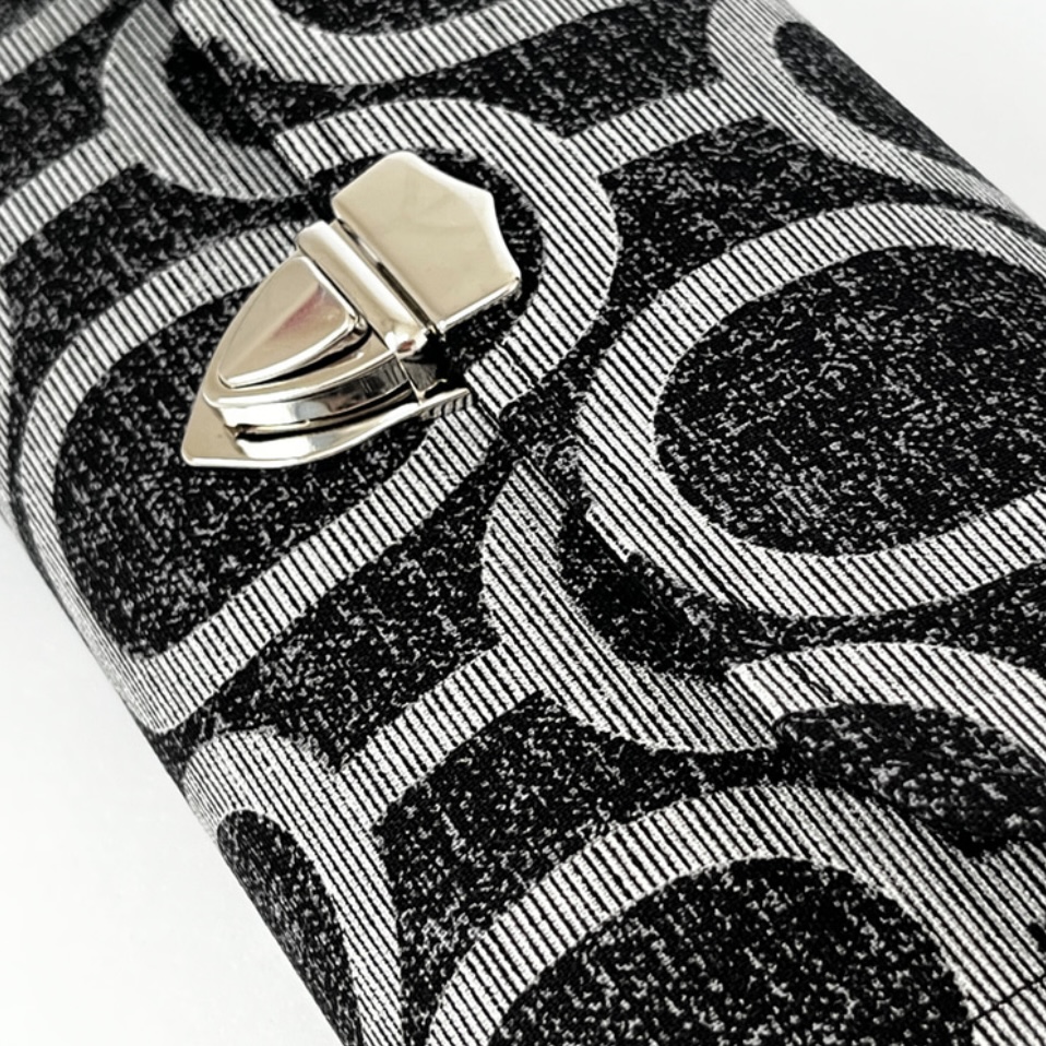 フラップ開閉型•家計やりくり財布•３費目管理用･サークルライン･生地