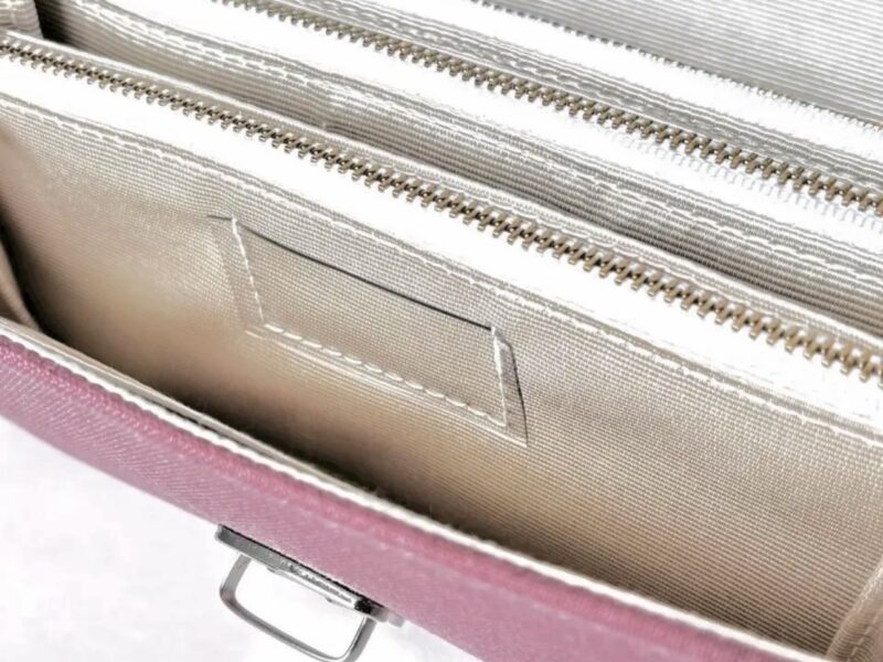 フラップ開閉型•家計やりくり財布•3費目管理用・スモークピンク・費目ポケット