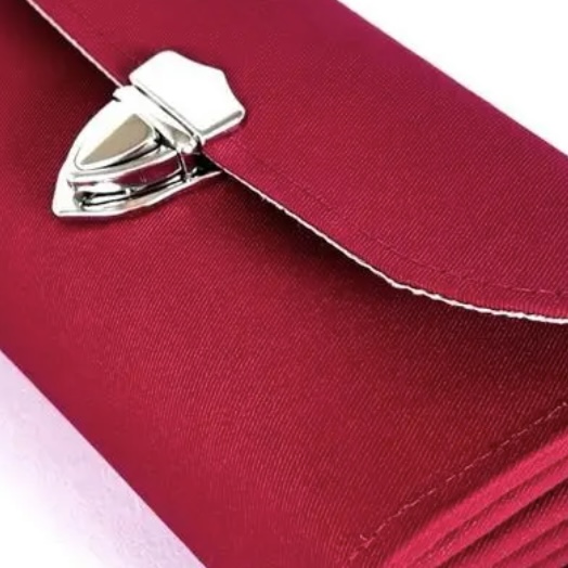 フラップ開閉型•家計やりくり財布•３費目管理用･ダークレッド･生地