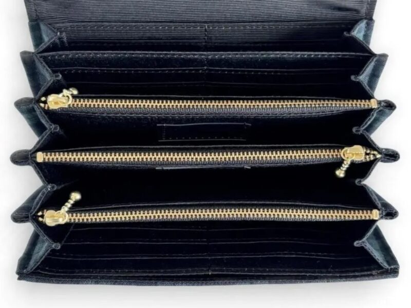 フラップ開閉型•家計やりくり財布•３費目管理用･ブラックウォッチ柄･内部