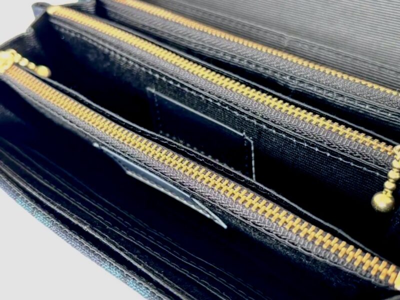 フラップ開閉型•家計やりくり財布•３費目管理用･ブラックウォッチ柄･費目ポケット