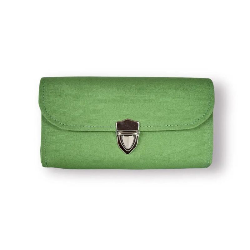 フラップ開閉型•家計やりくり財布•３費目管理用･アップルグリーン