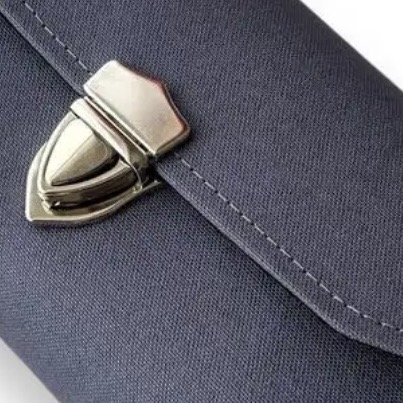 フラップ開閉型•家計やりくり財布•３費目管理用･ブルーグレー･生地