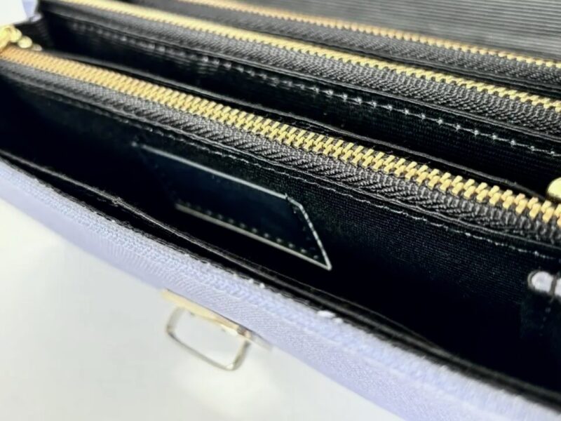 フラップ開閉型•家計やりくり財布•３費目管理用･ブルーグレー･費目ポケット