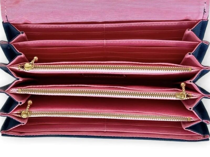 フラップ開閉型•家計やりくり財布•3費目管理用・コバルトブルー・内部