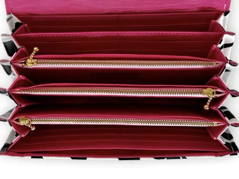 フラップ開閉型•家計やりくり財布•3費目管理用・モノグラムパンダ・内部