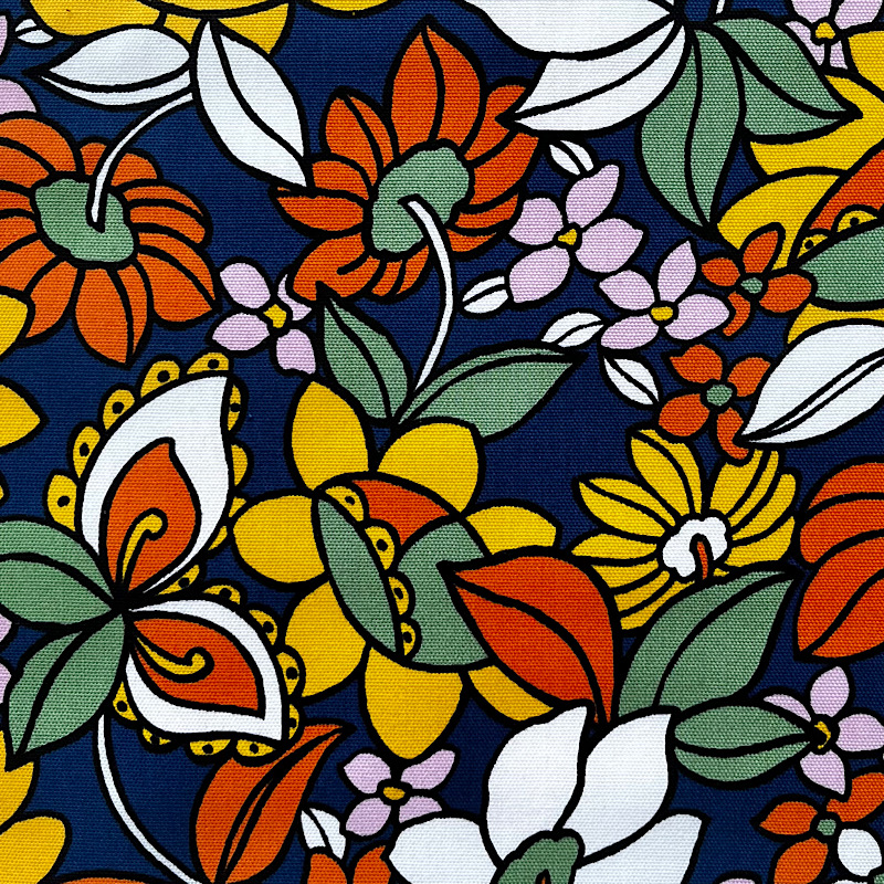 オックス・レトロフラワーネイビー