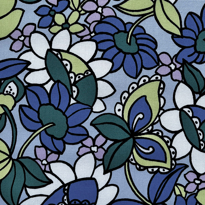 オックス・レトロフラワーブルー