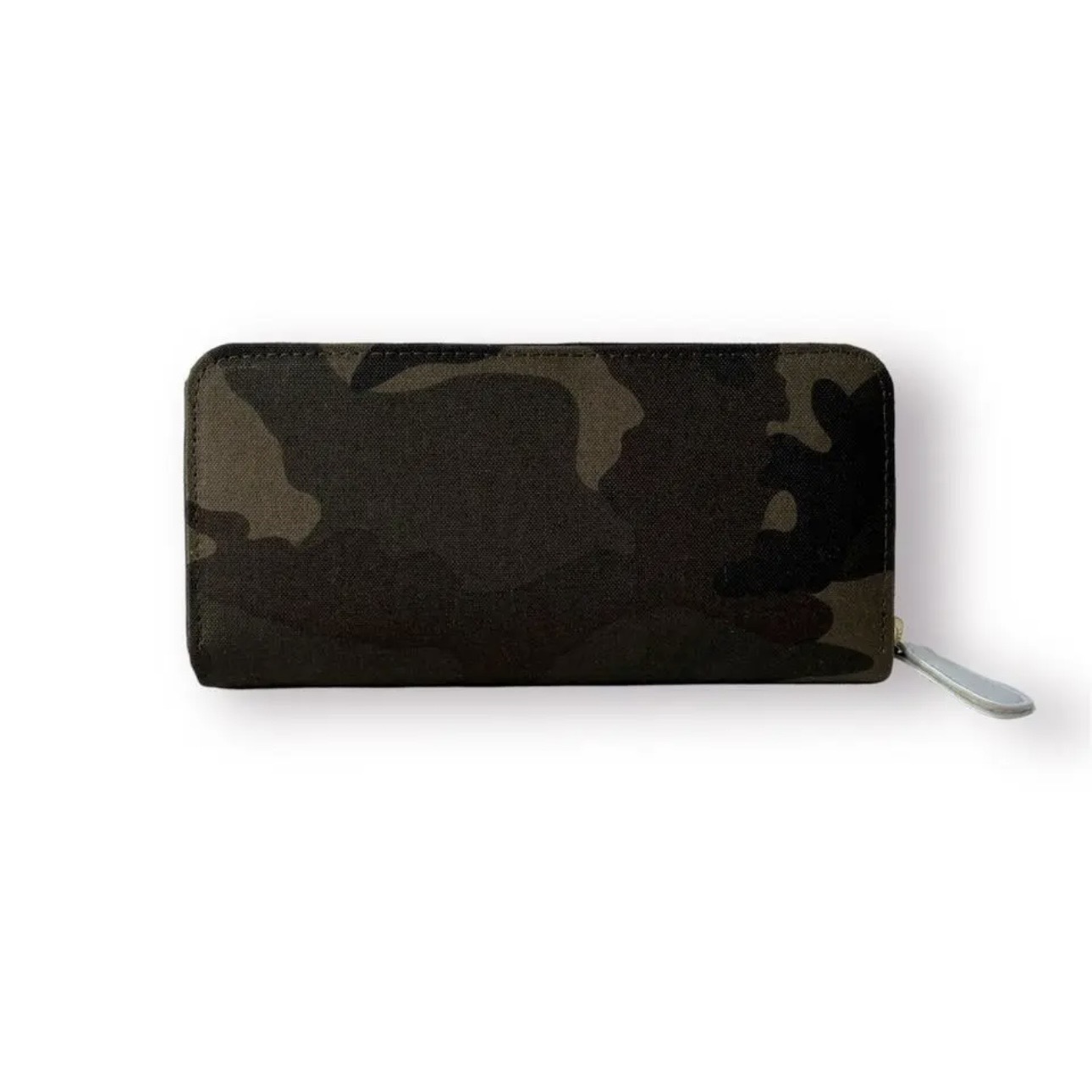 ラウンドファスナー型・家計やりくり財布・3費目管理用・迷彩柄・背面