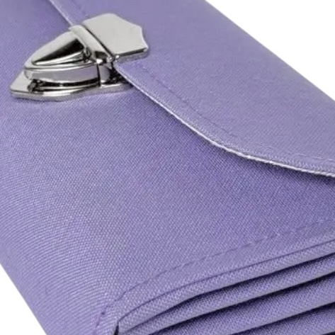 フラップ開閉型•家計やりくり財布•3費目管理用・ラベンダー・生地