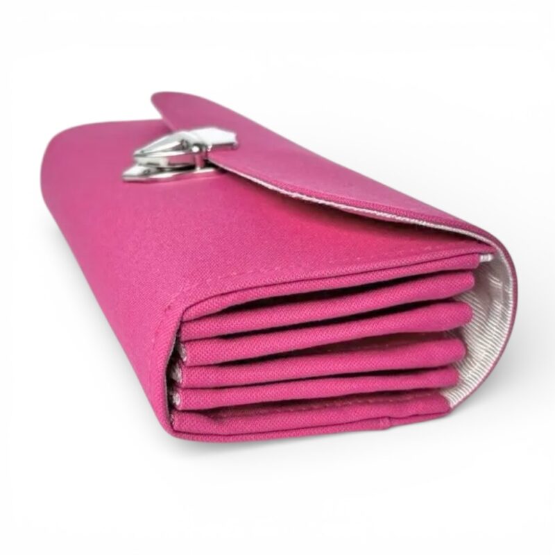 フラップ開閉型•家計やりくり財布•3費目管理用・チェリーピンク・横