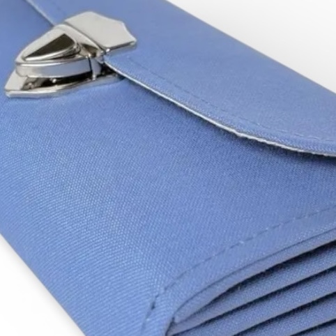 フラップ開閉型•家計やりくり財布•3費目管理用・スカイブルー・生地