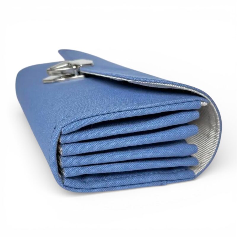 フラップ開閉型•家計やりくり財布•3費目管理用・スカイブルー・横