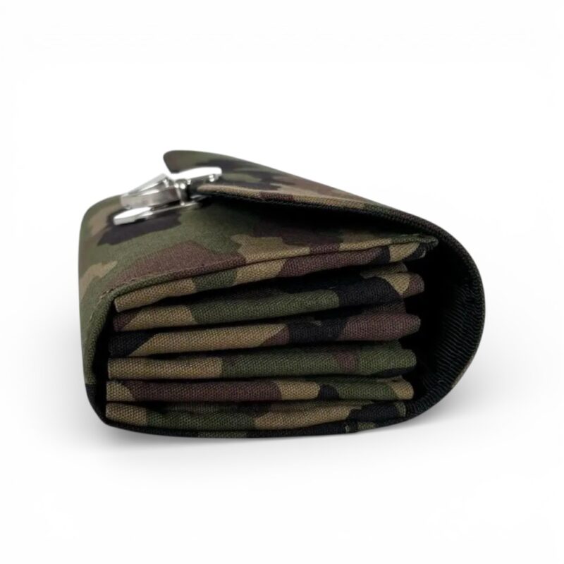 フラップ開閉型•家計やりくり財布•3費目管理用・迷彩柄・横