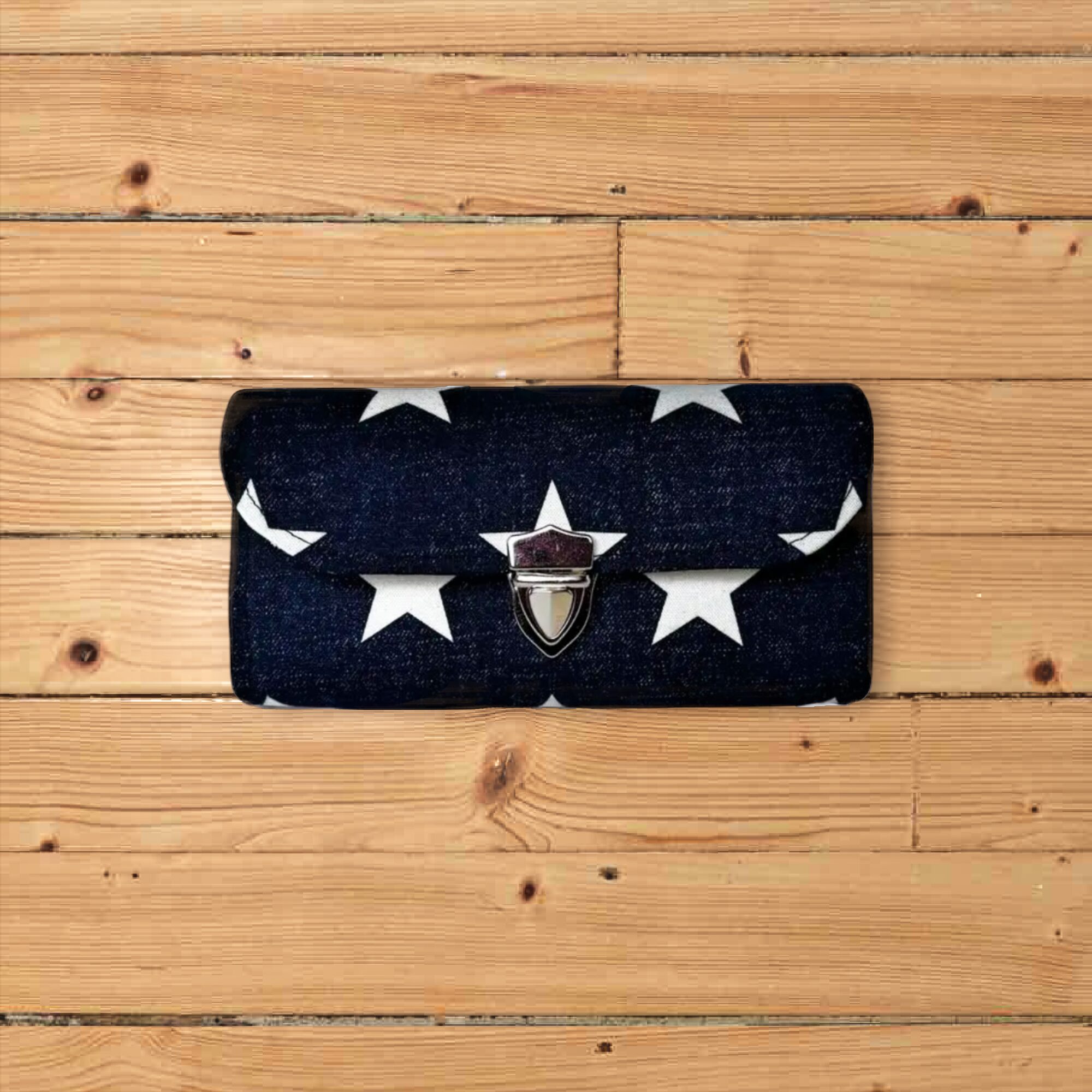 デニム風スター柄・3費目管理