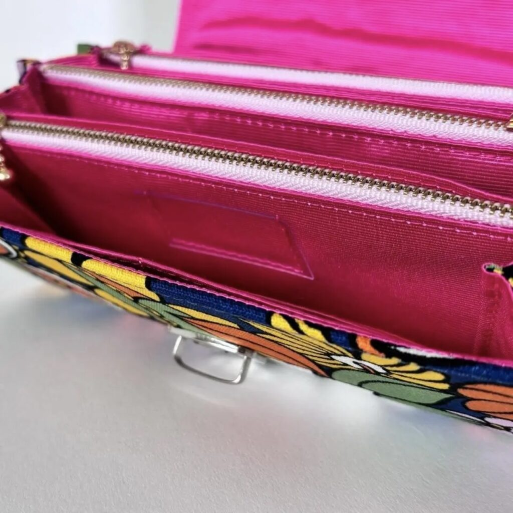 フラップ開閉型・3費目管理・レトロフラワーネイビー