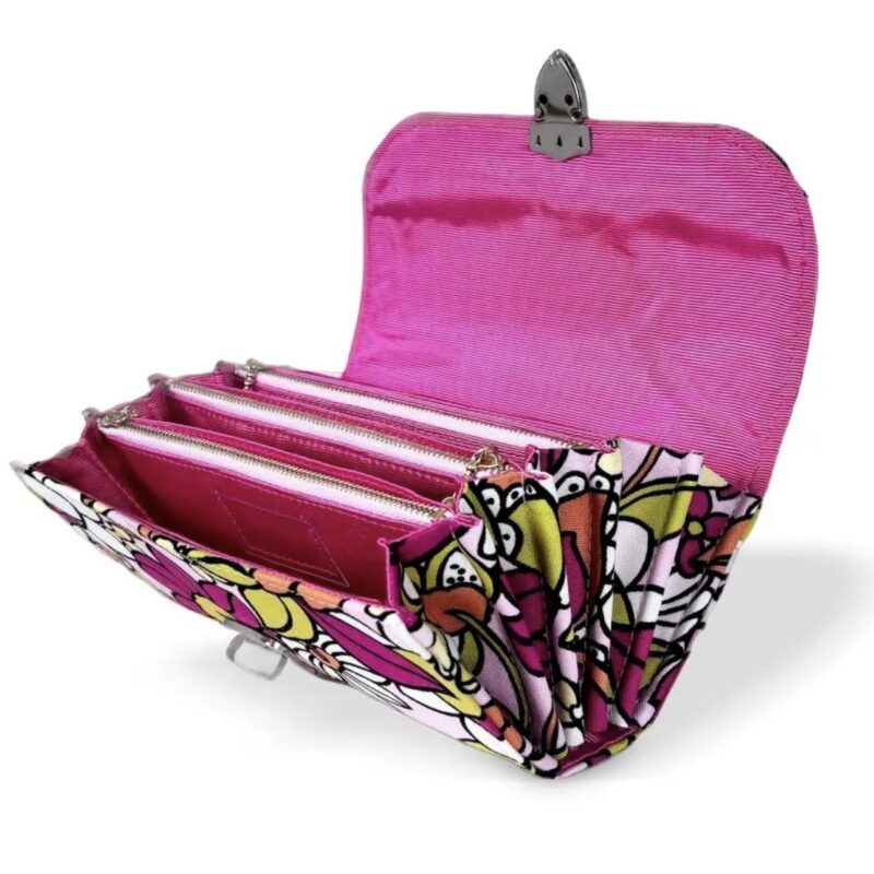 フラップ開閉型・3費目管理・レトロフラワーピンク