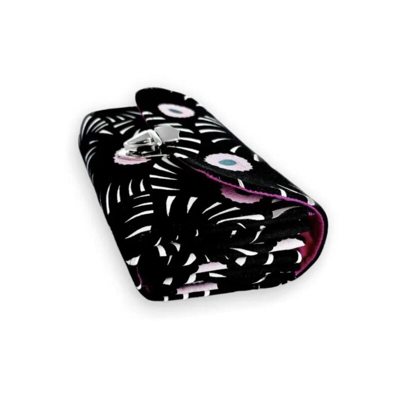 フラップ開閉型・3費目管理・アスター柄ブラック