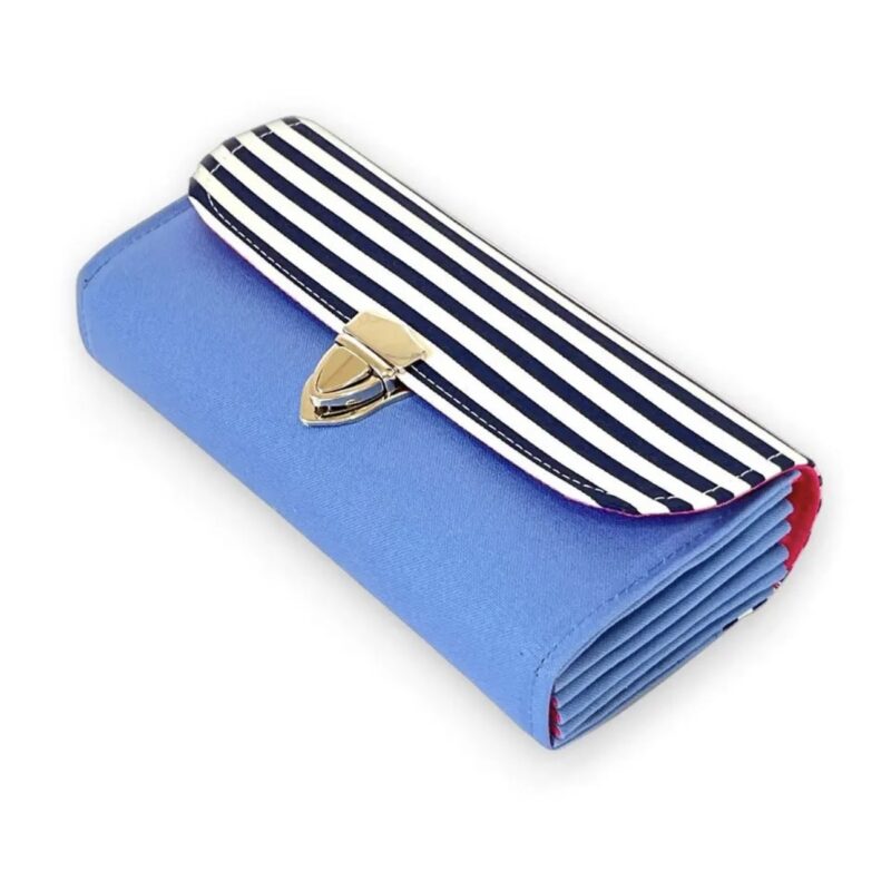 フラップ開閉型・3費目管理・スカイブルー×ボーダー