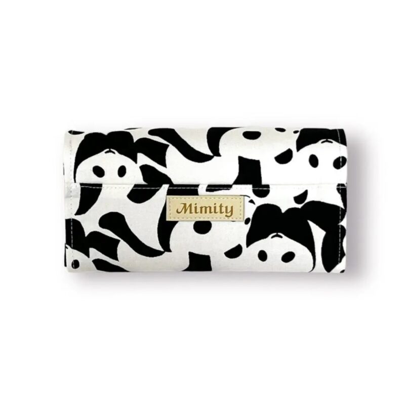 フラップ開閉型・3費目管理・モノグラムパンダ・背面