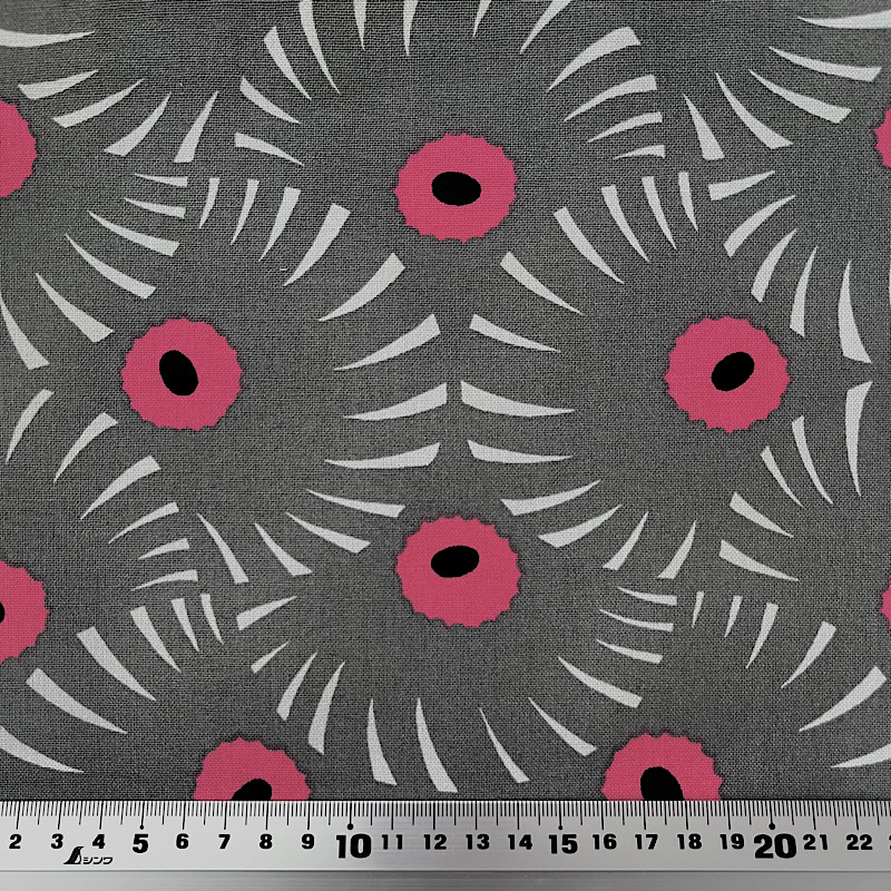 オックス・アスター柄グレー