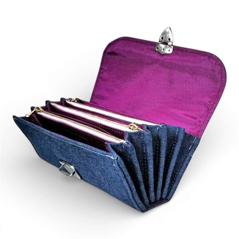 フラップ開閉型・3費目管理・デニム