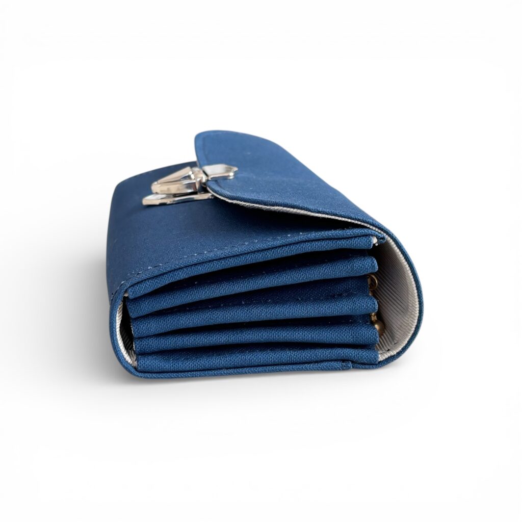 フラップ開閉型・3費目管理・コバルトブルー・横