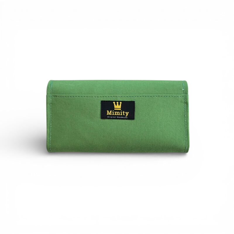 フラップ開閉型・3費目管理・アップルグリーン・背面