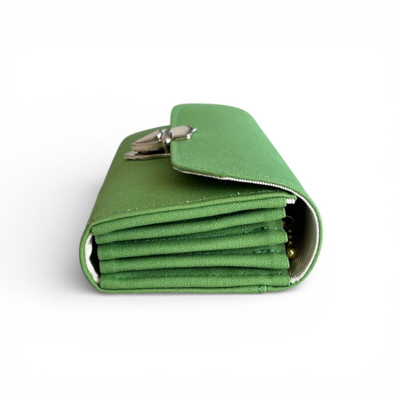 フラップ開閉型・3費目管理・アップルグリーン・横