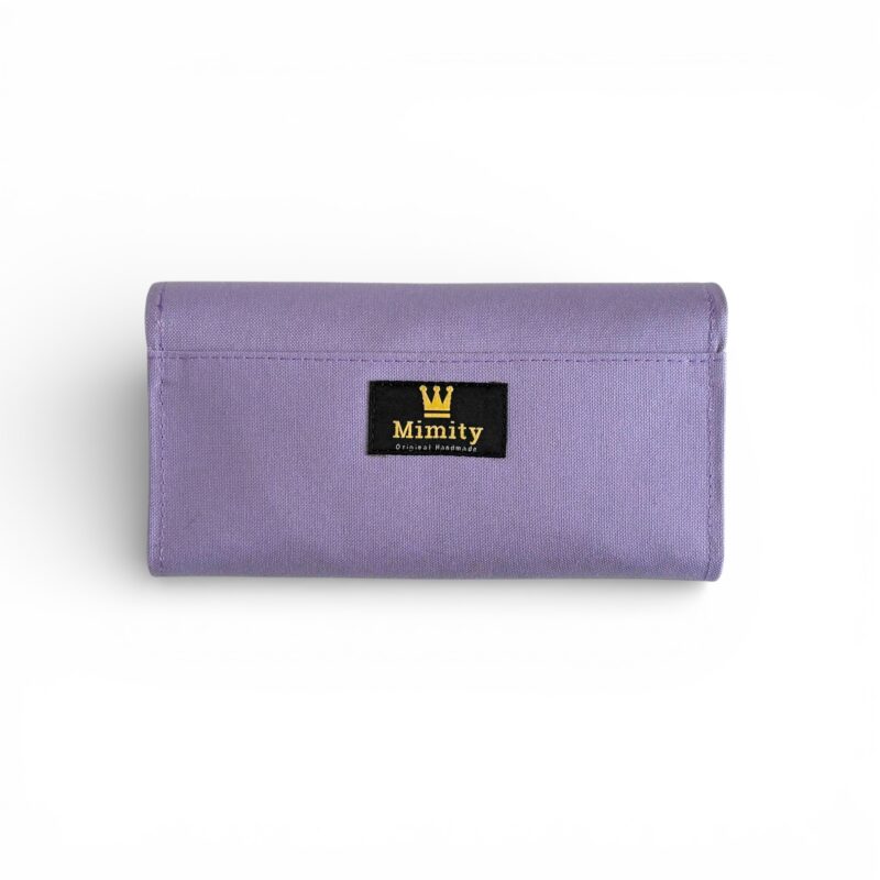 フラップ開閉型・3費目管理・ラベンダー・背面