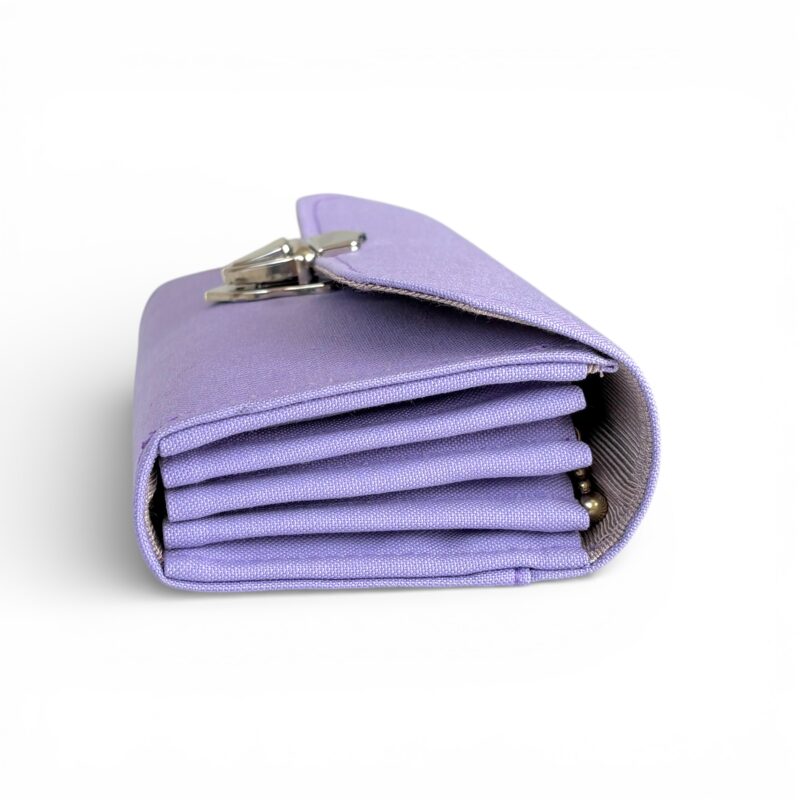 フラップ開閉型・3費目管理・ラベンダー・横