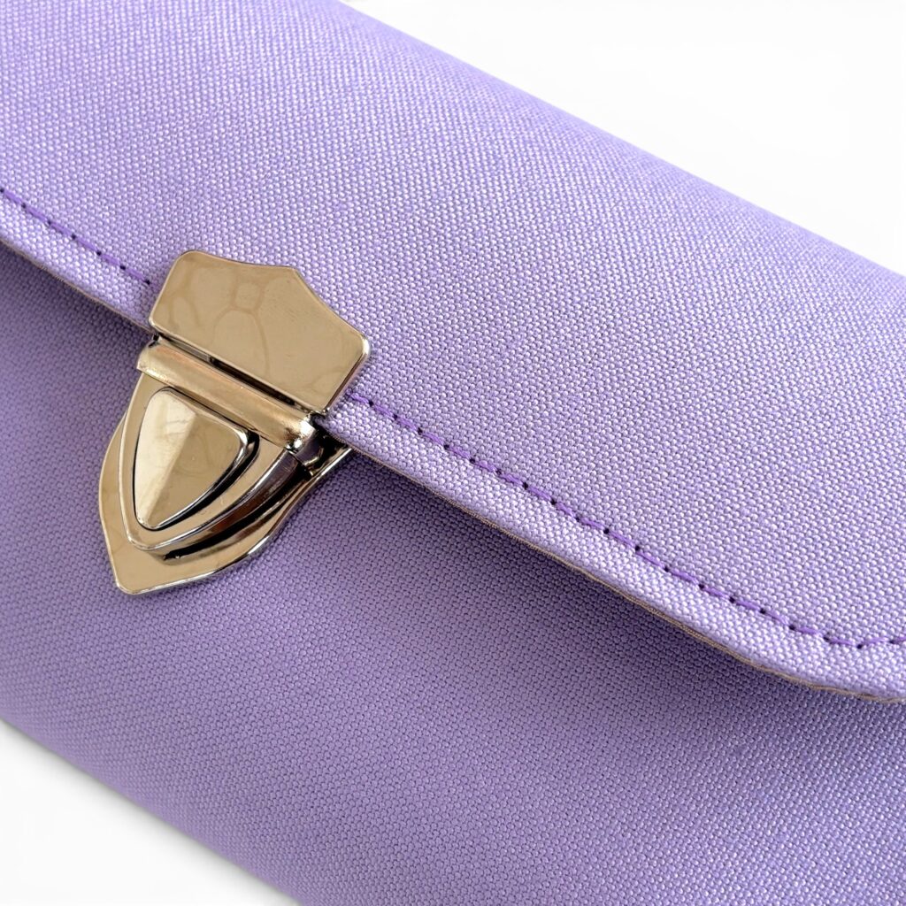 フラップ開閉型・3費目管理・ラベンダー・生地