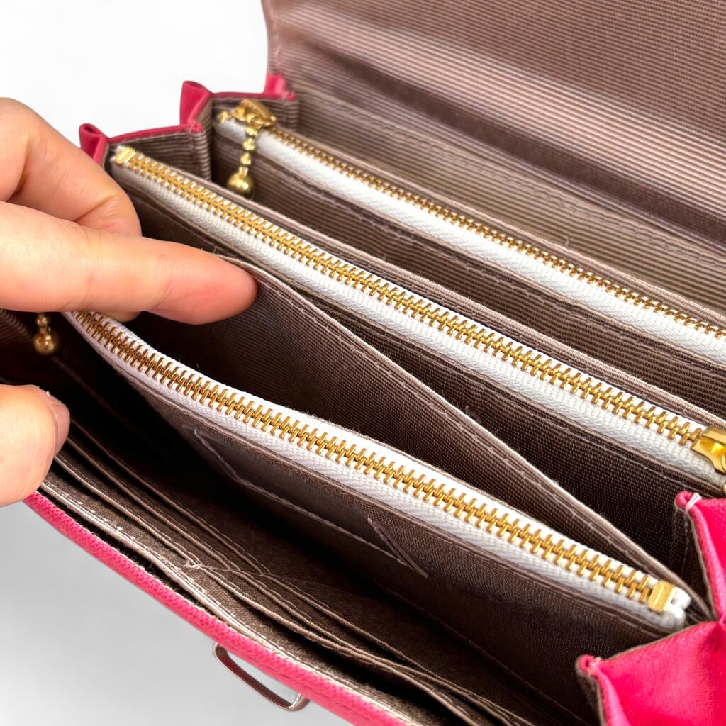 フラップ開閉型・3費目管理・チェリーピンク・費目ポケット