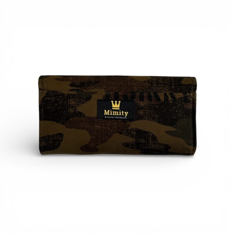 フラップ開閉型・3費目管理・掠れ迷彩柄・背面