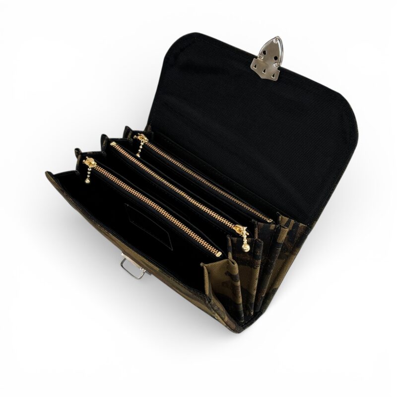 フラップ開閉型・3費目管理・掠れ迷彩柄・開いた状態