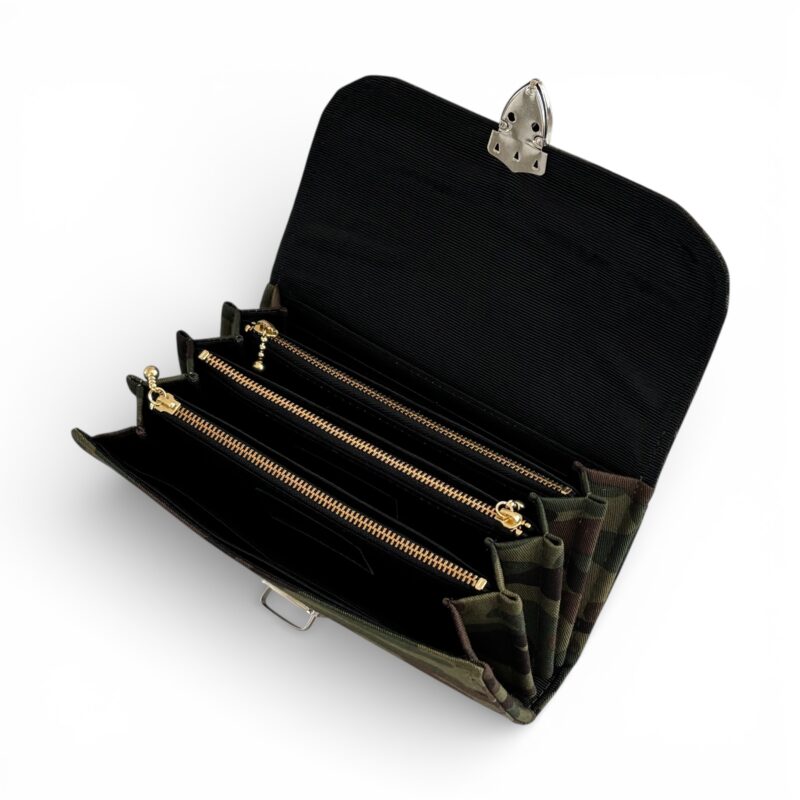 フラップ開閉型・3費目管理・迷彩柄・開いた状態