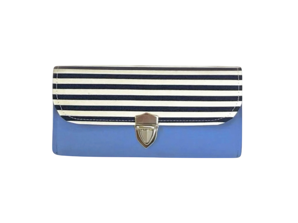 フラップ開閉型・3費目管理・スカイブルー×ボーダー