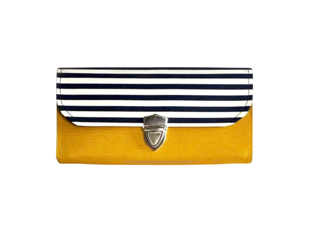 フラップ開閉型・3費目管理・マスタード×ボーダー